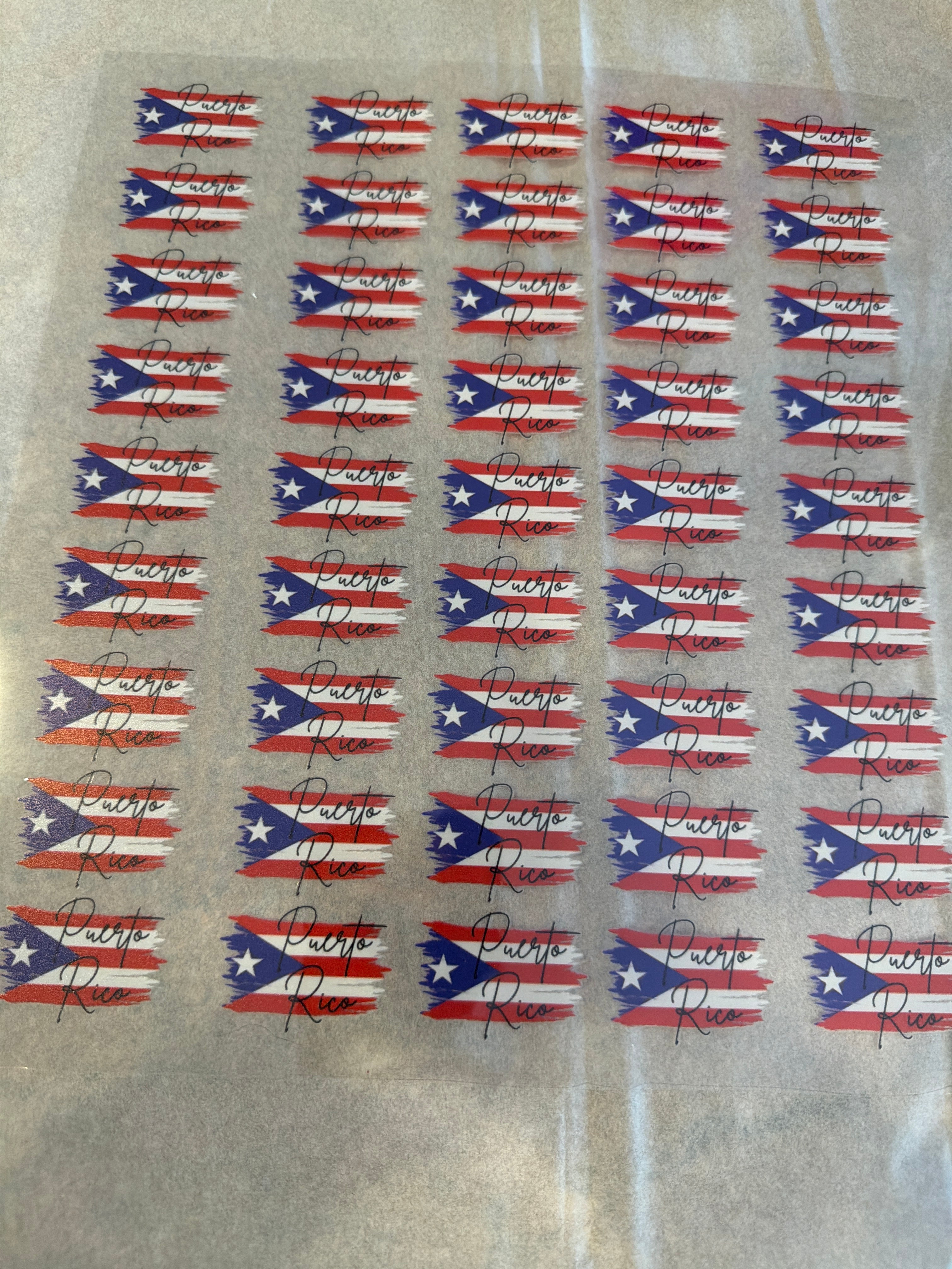 Puerto Rico UVDTF Sheet